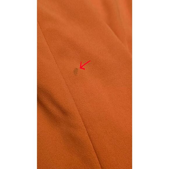 Calvin Klein Womens Size 6 Peach Salmon Pink Pencil Midi Dress Pleated Party - Picture 10 of 16